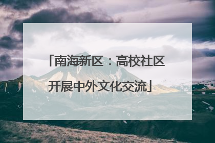 南海新区：高校社区开展中外文化交流
