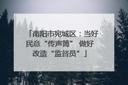 南阳市宛城区：当好民意“传声筒” 做好改造“监督员”