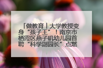 做教育︱大学教授变身“孩子王”！南京市栖霞区燕子矶幼儿园首聘“科学副园长”点燃萌娃科学梦