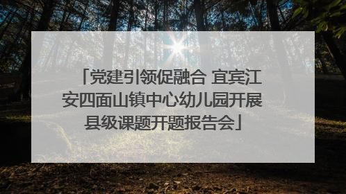党建引领促融合 宜宾江安四面山镇中心幼儿园开展县级课题开题报告会