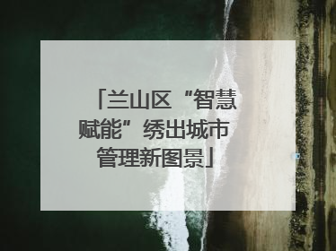兰山区“智慧赋能”绣出城市管理新图景