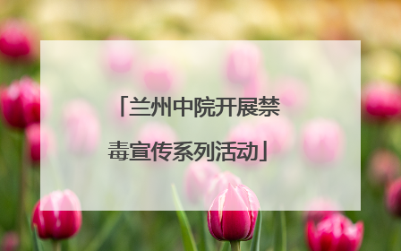 兰州中院开展禁毒宣传系列活动