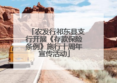 农发行祁东县支行开展《存款保险条例》施行十周年宣传活动
