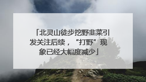 北灵山徒步挖野韭菜引发关注后续，“打野”现象已经大幅度减少