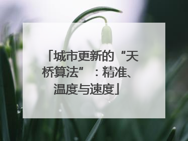 城市更新的“天桥算法”：精准、温度与速度