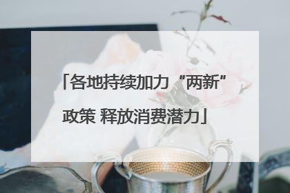 各地持续加力“两新”政策 释放消费潜力