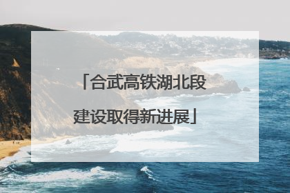 合武高铁湖北段建设取得新进展