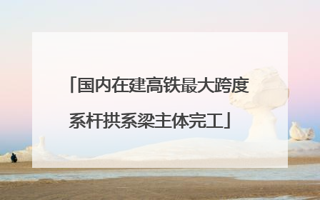 国内在建高铁最大跨度系杆拱系梁主体完工