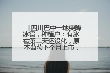 四川巴中一地突降冰雹，种植户：有冰雹第二天还没化，原本葡萄下个月上市，现在全被打落