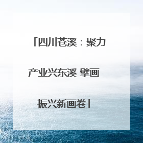 四川苍溪：聚力产业兴东溪 擘画振兴新画卷