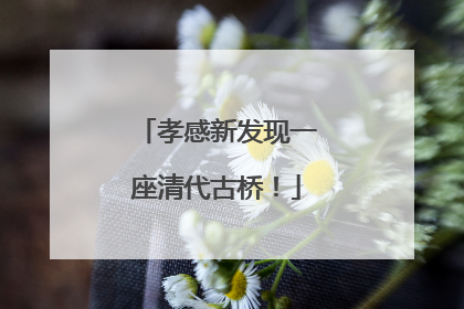 孝感新发现一座清代古桥！