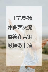 宁夏·扬州曲艺交流展演在青铜峡精彩上演
