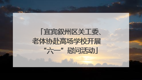 宜宾叙州区关工委、老体协赴高场学校开展“六一”慰问活动
