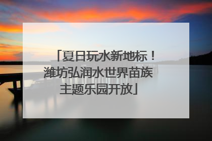 夏日玩水新地标！潍坊弘润水世界苗族主题乐园开放