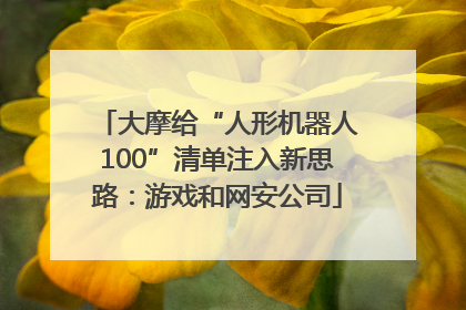 大摩给“人形机器人100”清单注入新思路：游戏和网安公司