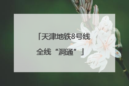 天津地铁8号线全线“洞通”