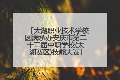 太湖职业技术学校圆满承办安庆市第二十二届中职学校(太湖赛区)技能大赛
