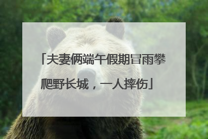 夫妻俩端午假期冒雨攀爬野长城，一人摔伤