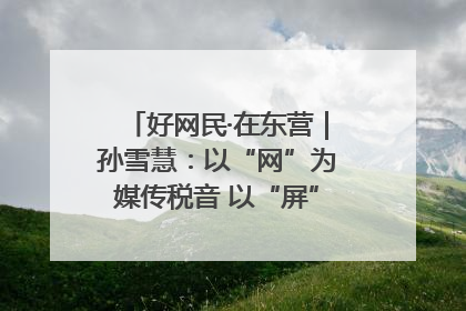 好网民·在东营｜孙雪慧：以“网”为媒传税音 以“屏”为介助发展