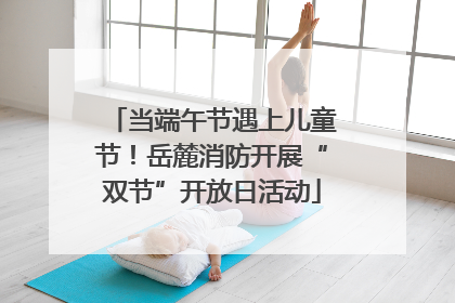 当端午节遇上儿童节！岳麓消防开展“双节”开放日活动