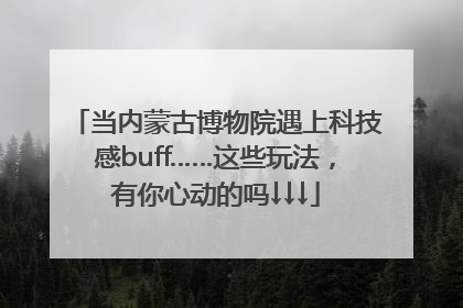 当内蒙古博物院遇上科技感buff……这些玩法，有你心动的吗↓↓↓