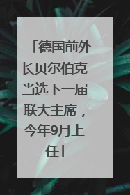 德国前外长贝尔伯克当选下一届联大主席，今年9月上任