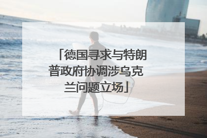 德国寻求与特朗普政府协调涉乌克兰问题立场