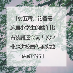 射五毒、钓香囊，这届小学生的端午比古装剧还会玩！长沙非遗进校园传承实践活动举行