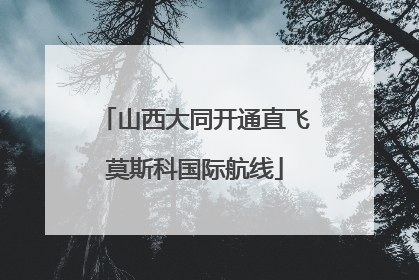 山西大同开通直飞莫斯科国际航线
