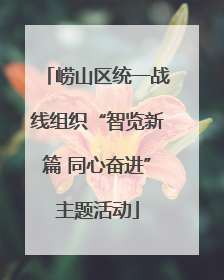 崂山区统一战线组织“智览新篇 同心奋进”主题活动