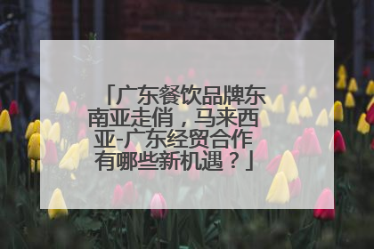 广东餐饮品牌东南亚走俏，马来西亚-广东经贸合作有哪些新机遇？
