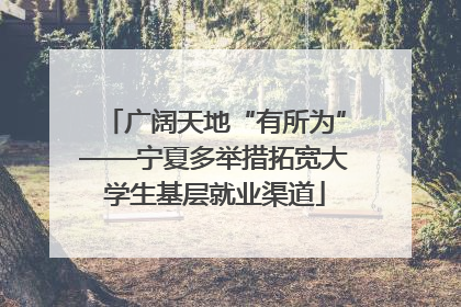 广阔天地“有所为”——宁夏多举措拓宽大学生基层就业渠道
