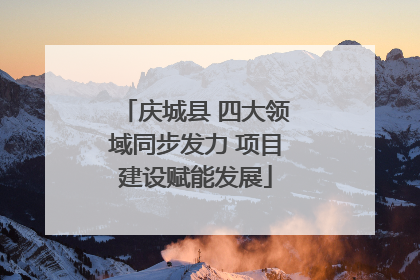 庆城县 四大领域同步发力 项目建设赋能发展