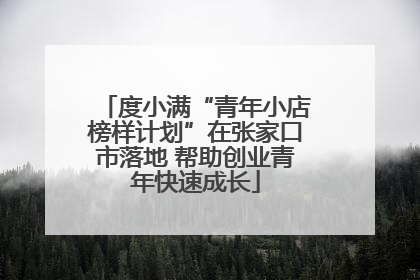 度小满“青年小店榜样计划”在张家口市落地 帮助创业青年快速成长