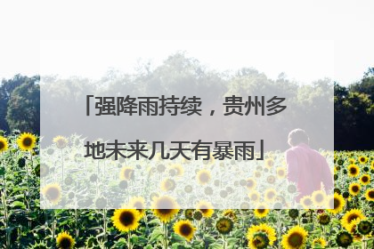 强降雨持续，贵州多地未来几天有暴雨