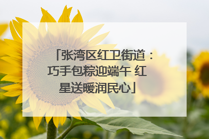 张湾区红卫街道：巧手包粽迎端午 红星送暖润民心