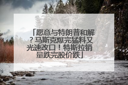 愿意与特朗普和解？马斯克爆完猛料又光速改口！特斯拉销量跌完股价跌