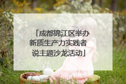 成都锦江区举办新质生产力实践者说主题沙龙活动