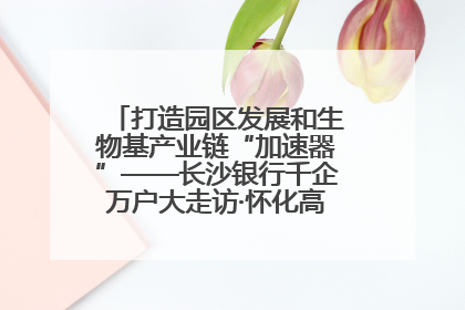 打造园区发展和生物基产业链“加速器”——长沙银行千企万户大走访·怀化高新区、生物基产业链专场活动举行