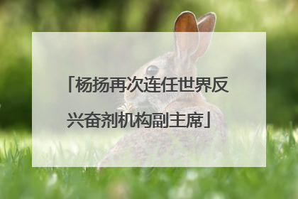 杨扬再次连任世界反兴奋剂机构副主席
