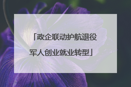 政企联动护航退役军人创业就业转型