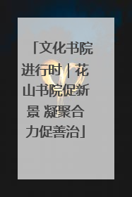 文化书院进行时｜花山书院促新景 凝聚合力促善治