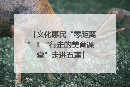 文化惠民“零距离”！“行走的美育课堂”走进五莲