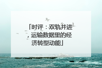 时评：双轨并进，运输数据里的经济转型动能