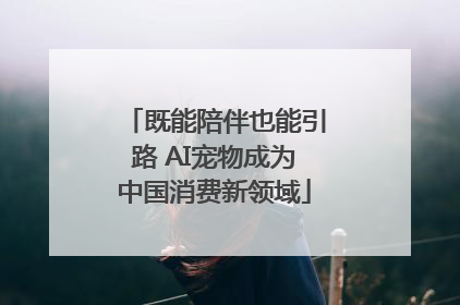 既能陪伴也能引路 AI宠物成为中国消费新领域