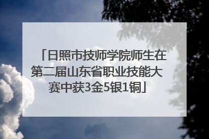 日照市技师学院师生在第二届山东省职业技能大赛中获3金5银1铜