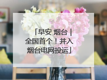 早安 烟台｜全国首个！并入烟台电网投运
