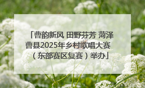 曹韵新风 田野芬芳 菏泽曹县2025年乡村歌唱大赛（东部赛区复赛）举办