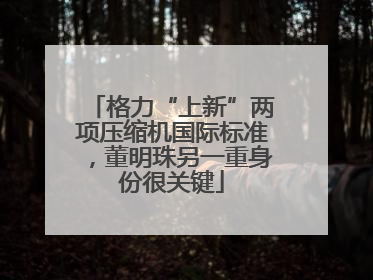 格力“上新”两项压缩机国际标准，董明珠另一重身份很关键