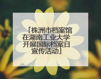 株洲市档案馆在湖南工业大学开展国际档案日宣传活动